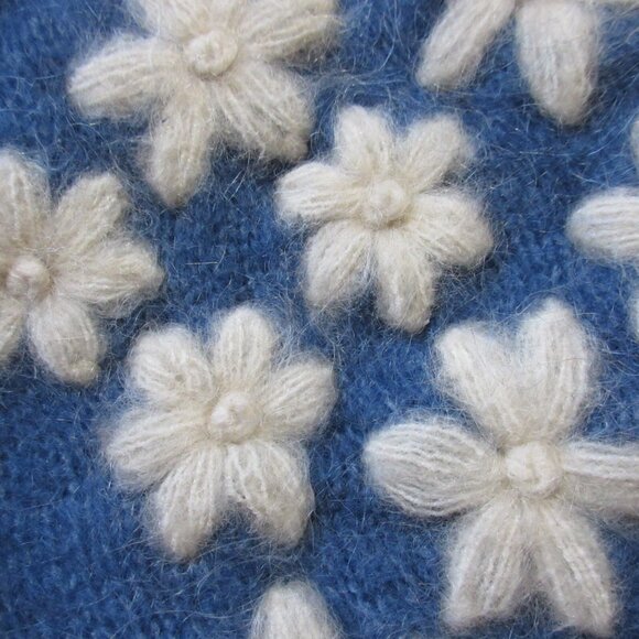 NWT La Maille Sezane Luke Jumper in Faded Blue Cream Floral Sweater XXXL 3XL - Picture 5 of 8